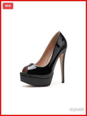 Womens 6 Inch Platform Stiletto Heels Peep Toe Pumps Lace Up Exotic Dancer Shoes